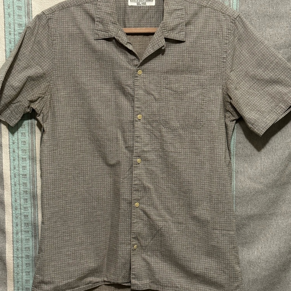 All Saints Gray Casual Button Down Shirt
